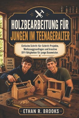 Holzbearbeitung Für Jungen Im Teenageralter: Einfache Schritt-für-Schritt-Projekte, Werkzeuggrundlagen und kreative DIY-Fähigkeiten für junge Baumeister.