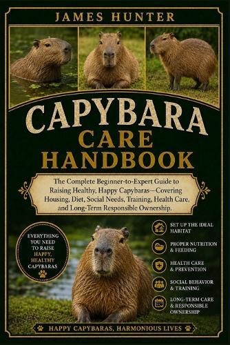 Capybara Care Handbook: The Complete Beginner-to-Expert Guide to Raising Healthy, Happy Capybaras-Covering Housing, Diet, Social Needs, Training, Health Care, and Long-Term Responsible Ownership.