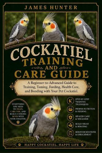 Cockatiel Training and Care Guide: A Beginner-to-Advanced Guide to Training, Taming, Feeding, Health Care, and Bonding with Your Pet Cockatiel.