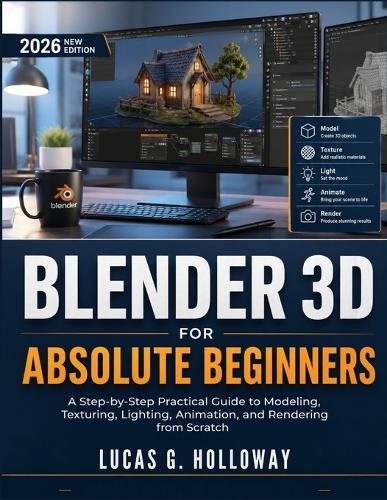 Blender 3D for Absolute Beginners: A Step-by-Step Practical Guide to Modeling, Texturing, Lighting, Animation, and Rendering from Scratch