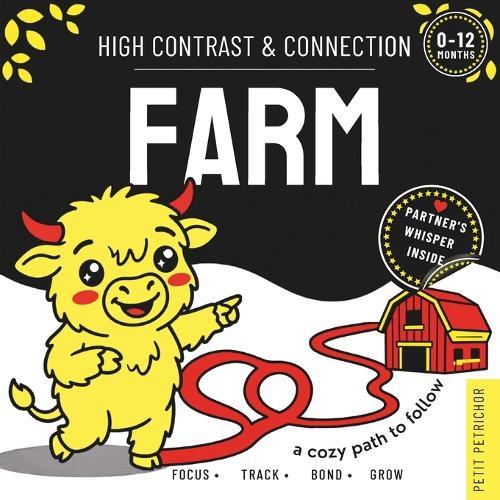 High Contrast & Connection Farm: Visual Stimulation Book for Infants Focus Tracking, Tummy Time & Parent-Baby Connection