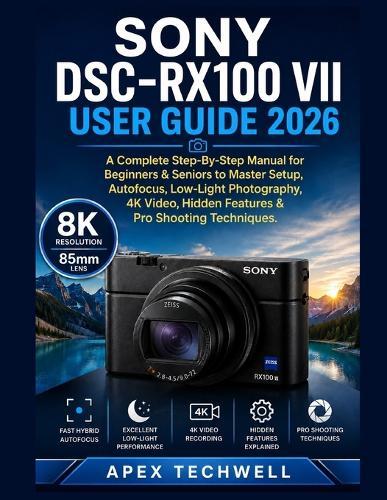 Sony DSC-RX100 VII User Guide 2026: A Complete Step-By-Step Manual for Beginners & Seniors to Master Setup, Autofocus, Low-Light Photography, 4K Video, Hidden Features & Pro Shooting Techniques