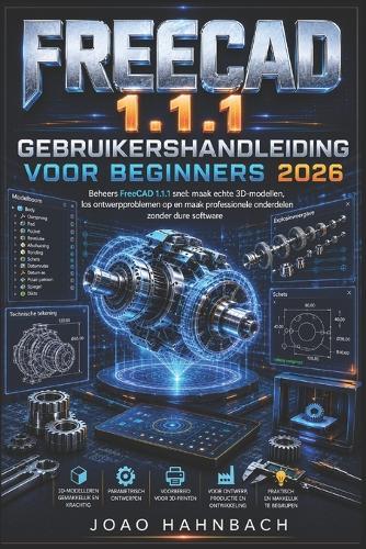 FreeCAD 1.1.1 Gebruikershandleiding voor beginners 2026: bouw realistische 3D-modellen, los ontwerpproblemen op en creëer professionele onderdelen zonder dure software.