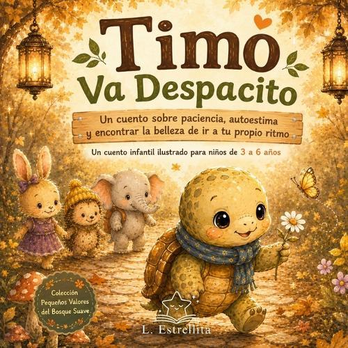 Timo la Tortuga Va Despacito: Un cuento infantil ilustrado sobre paciencia, autoestima y encontrar la belleza de ir a tu propio ritmo Libro emocional para niños de 3 a 6 años