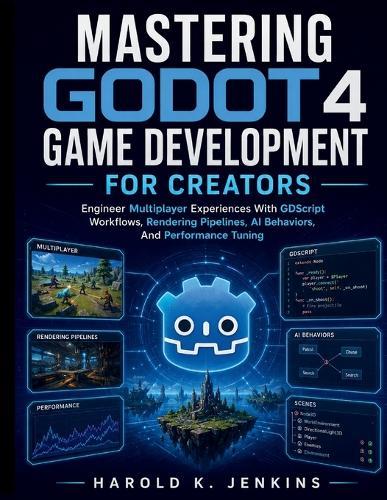 Mastering Godot 4 Game Development for Creators: Engineer Multiplayer Experiences With GDScript Workflows, Rendering Pipelines, AI Behaviors, And Performance Tuning