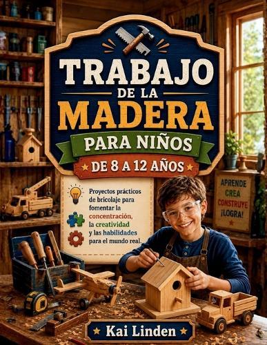 Trabajo de la Madera Para Niños de 8 a 12 Años: Proyectos prácticos de bricolaje para fomentar la concentración, la creatividad y las habilidades para el mundo real.