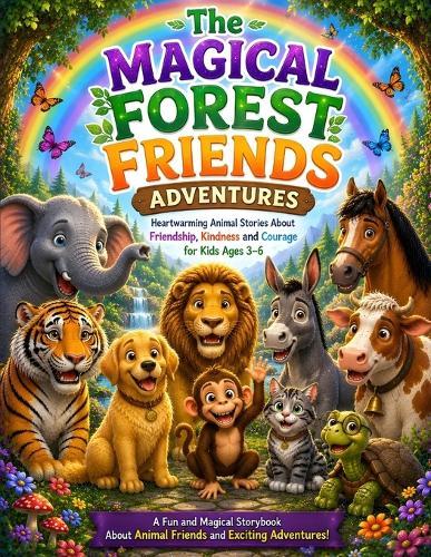 The Magical Forest Friends Adventures: A Fun and Heartwarming Animal Story Book for Kids Ages 3-6 Featuring Tiger, Dog, Monkey, Cat, Lion, Donkey, Elephant, Cow, Tortoise, and Horse