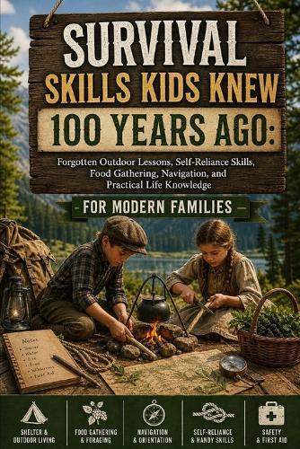 Survival Skills Kids Knew 100 Years Ago: Forgotten Outdoor Lessons, Self-Reliance Skills, Food Gathering, Navigation, and Practical Life Knowledge for Modern Families