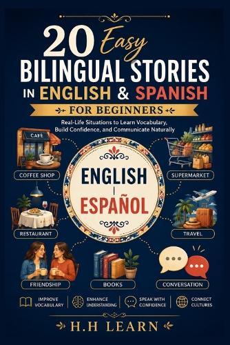 20 Easy Bilingual Stories in English & Spanish for Beginners: Learn Spanish Naturally Through Parallel Text, Everyday Conversations, Vocabulary Building, Reading Comprehension, and Practical Grammar