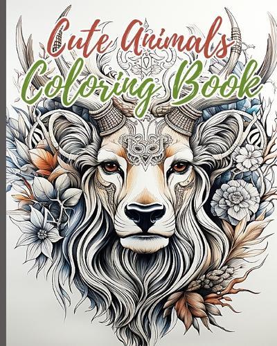 Cute Animals Coloring Book: Coloring Book Featuring 50 Most Beautiful Wildlife Scenes with Animals, Birds