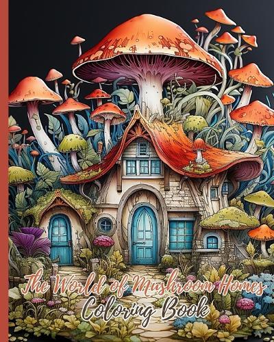 The World of Mushroom Homes Coloring Book: 30 Whimsical and Enchanting Magic Black Line and Grayscale Images