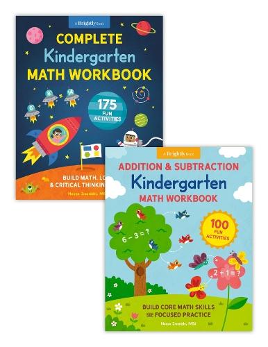 Complete Kindergarten Math Book Set: Two Workbooks with 275 Fun Activities to Build Addition, Subtraction, and Critical Thinking Skills (Perfect for Ages 4-6)