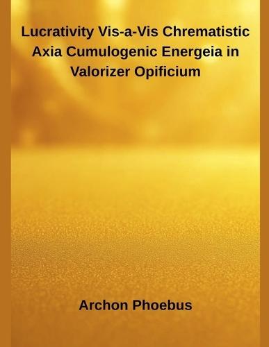 Lucrativity Vis-a-Vis Chrematistic Axia Cumulogenic Energeia in Valorizer Opificium