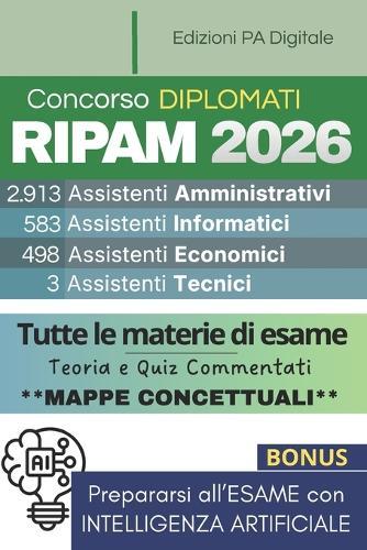 Concorso RIPAM 2026 Assistenti Amministrativi, Informatici, Economici, Tecnici DIPLOMATI: Manuale di Preparazione Teoria + Quiz + Simulazione di migliaia di Quiz con Intelligenza Artificiale