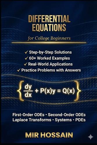 DIFFERENTIAL EQUATIONS for College Beginners: A Complete Introduction with Step-by-Step Solutions and Real-World Applications