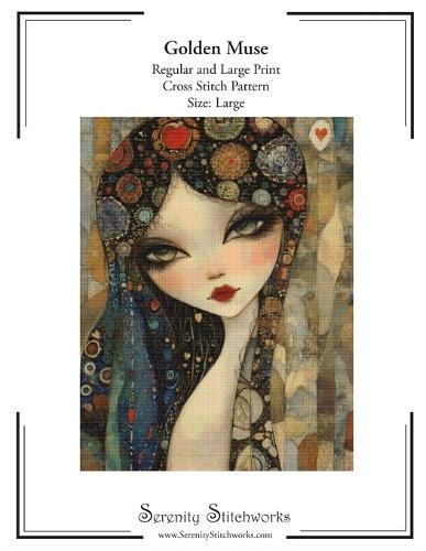 Golden Muse Cross Stitch Pattern - Large Size Edition: Regular and Large Print Cross Stitch Pattern