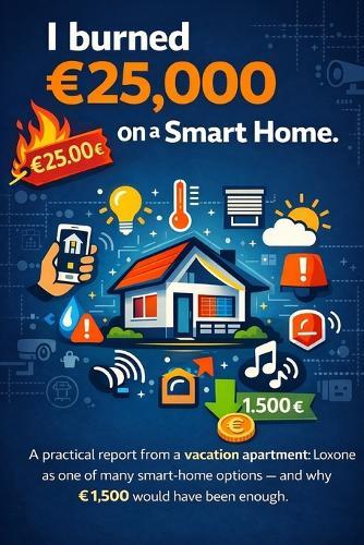 I burned 25,000 on a smart home.: Practical report from the vacation apartment: Loxone as one of many smart home options - and why a maximum of 1,500 would have been enough.