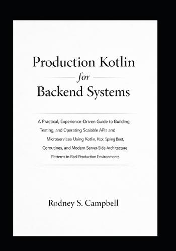 Production Kotlin for Backend System: Building and Operating Scalable Kotlin APIs and Microservices with Ktor, Spring Boot, and Modern Server Side Patterns in Real Production Environment