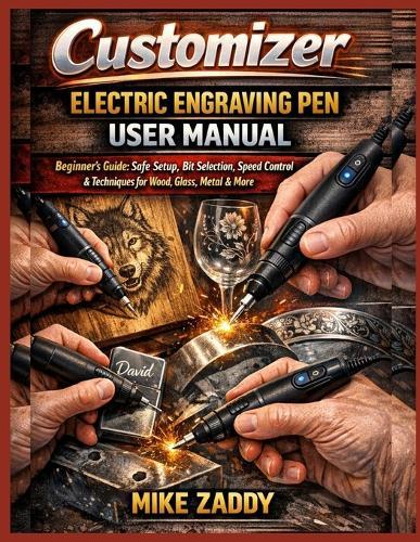 Customizer Electric Engraving Pen User Manual: Beginner's Guide: Safe Setup, Bit Selection, Speed Control & Techniques for Wood, Glass, Metal & More