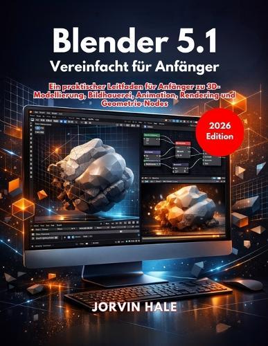 Blender 5.1 Vereinfacht für Anfänger: Ein praktischer Leitfaden für Anfänger zu 3D-Modellierung, Bildhauerei, Animation, Rendering und Geometrie-Nodes
