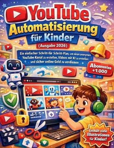 YouTube- Automatisierung für Kinder (Ausgabe 2026): Ein einfacher Schritt-für-Schritt-Plan, um einen anonymen YouTube-Kanal zu erstellen, Videos mit KI zu erstellen und sicher online Geld zu verdienen