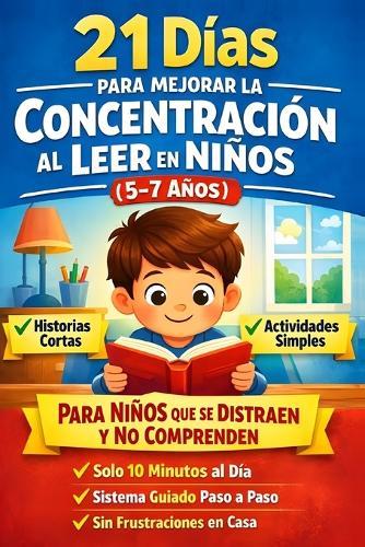 21 días para mejorar la concentración al leer en niños (5-7 Años): Un método guiado de 10 minutos al día para ayudar a tu hijo a enfocarse, entender lo que lee y evitar frustraciones