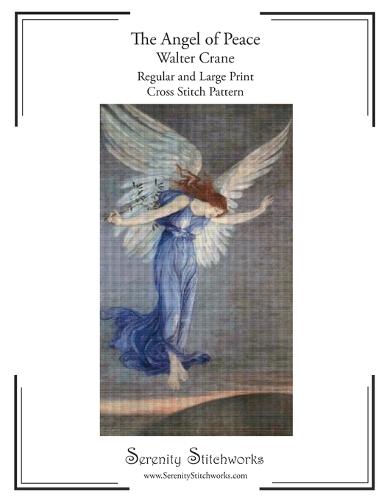 The Angel of Peace Cross Stitch Pattern - Walter Crane: Regular and Large Print Cross Stitch Pattern