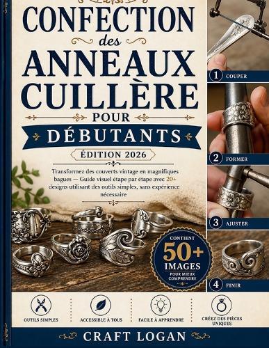 Confection des anneaux cuillère pour débutants (édition 2026): Transformez des couverts vintage en magnifiques bagues - Guide visuel étape par étape avec 20+ designs utilisant des outils simples, sans expérience nécessaire