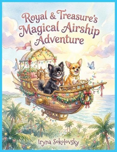Royal & Treasure's Magical Airship Adventure: A Christmas Flight, Children's book stories, Christmas, Holiday, Bedtime stores for kids age 4-9. Dogs, Chihuahua, Santa, Airship.