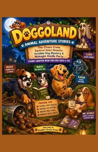 Doggoland: Animal Adventure Stories - The Chaos Crew, Squirrel Heist Disaster, Invisible Dog Mystery & Midnight Riddle Party: Chapter Book for Kids Ages 6-10 with Humor, Friendship, and Life Lessons
