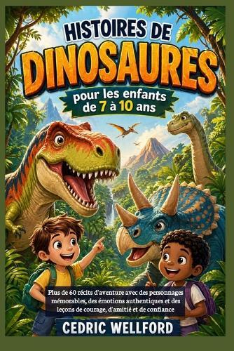 Histoires de dinosaures pour les enfants de 7 à 10 ans: Plus de 60 récits d'aventure avec des personnages mémorables, des émotions authentiques et des leçons de courage, d'amitié et de confiance