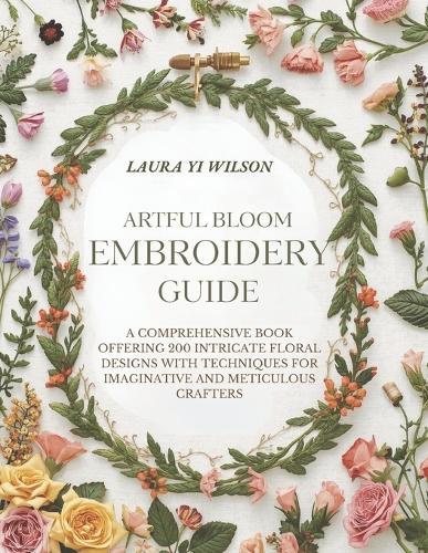 Artful Bloom Embroidery Guide: A comprehensive book offering 200 intricate floral designs with techniques for imaginative and meticulous crafters