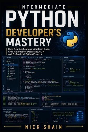 Intermediate Python Developer's Mastery: Build Real Applications with Clean Code, APIs, Automation, Databases, OOP, and Professional Python Projects