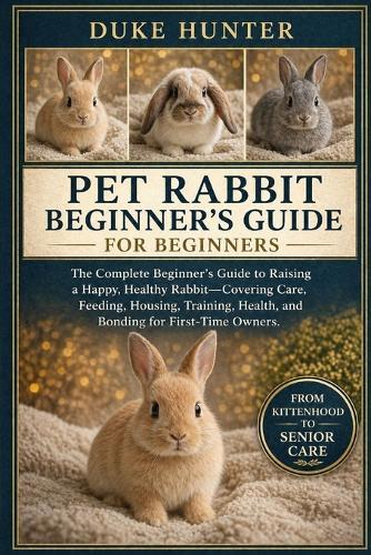 Pet Rabbit Beginner's Guide: The Complete Beginner's Guide to Raising a Happy, Healthy Rabbit-Covering Care, Feeding, Housing, Training, Health, and Bonding for First-Time Owners.