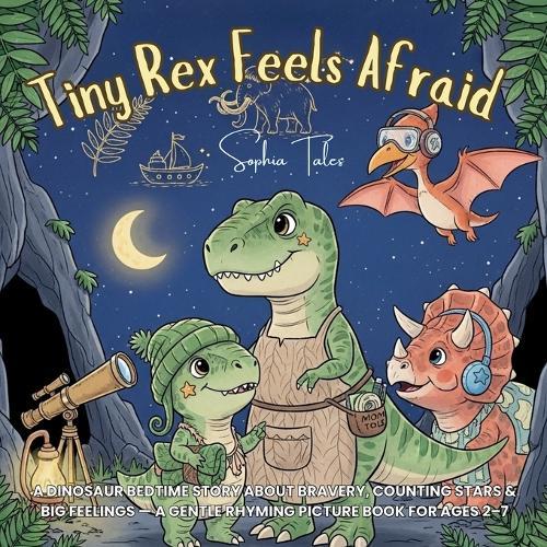 Tiny Rex Feels Afraid: A Dinosaur Bedtime Story about Bravery, Counting Stars & Big Feelings - a Gentle Rhyming Picture Book for Ages 2-7