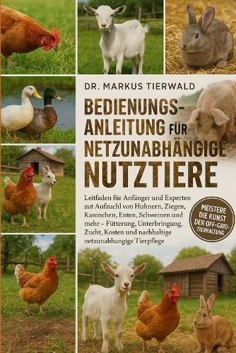 Bedienungsanleitung Für Netzunabhängige Nutztiere: Leitfaden für Anfänger und Experten zur Aufzucht von Hühnern, Ziegen, Kaninchen, Enten, Schweinen und mehr - Fütterung, Unterbringung, Zucht, Kosten und nachhaltige netzunabhängige Tierpflege