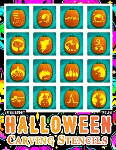 Halloween Carving Stencils Book: Collection of Pumpkin, Cute and Scary Faces, and DIY Halloween Patterns for All Ages