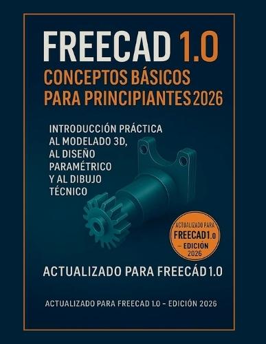 Fundamentos de FreeCAD 1.0 para principiantes 2026: Introducción práctica al modelado 3D, diseño paramétrico y dibujo técnico.