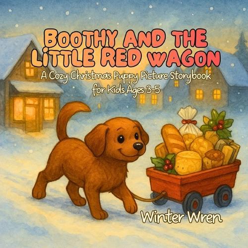 Boothy and the Little Red Wagon: A Cozy Christmas Puppy Picture Storybook for Kids Ages 3-5