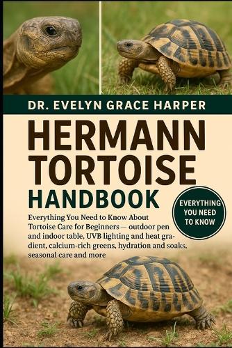 Hermann Tortoise Handbook: Everything You Need to Know About Tortoise Care for Beginners - outdoor pen and indoor table, UVB lighting and heat gradient, calcium-rich greens, hydration and soaks, seasonal care and more