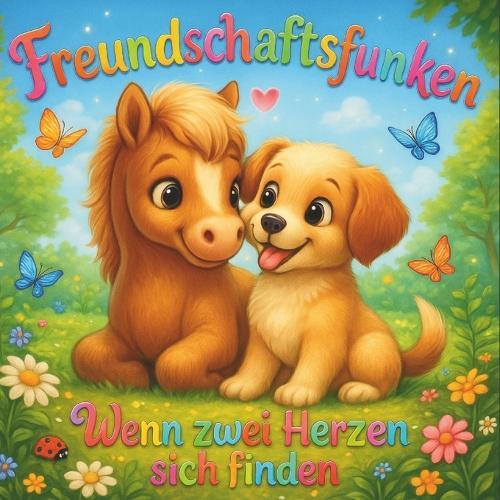 Freundschaftsfunken - Wenn zwei Herzen sich finden: Eine liebevolle Tiergeschichte über Mut, Freundschaft & Zusammenhalt Pony & Hund Abenteuer Bilderbuch (54 Seiten): Ein warmherziges Kinderbuch über ein mutiges Fohlen und einen kleinen Hund
