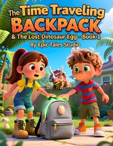 The Time Traveling Backpack & The Lost Dinosaur Egg - Book 1: A Time-Jumping Adventure with Mia, Max & a Baby Triceratops