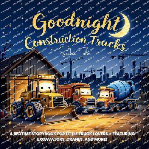 Goodnight Construction Trucks: A Bedtime Storybook for Little Truck Lovers - Featuring Excavators, Cranes, and More!