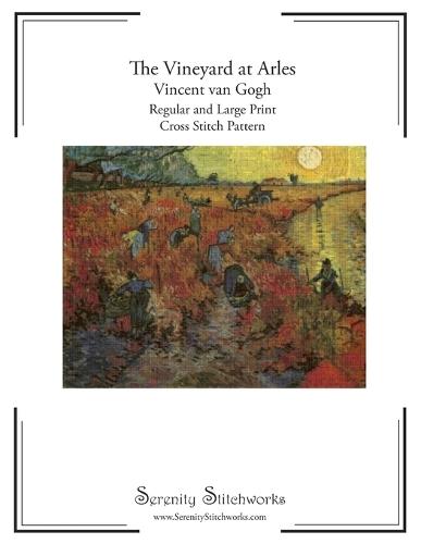 The Red Vineyard at Arles Cross Stitch Pattern - Vincent van Gogh: Regular and Large Print Cross Stitch Pattern