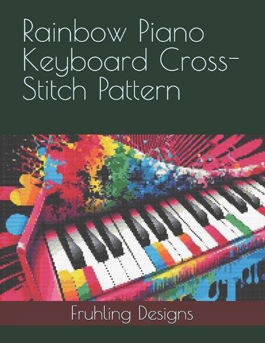 Rainbow Piano Keyboard Cross-Stitch Pattern