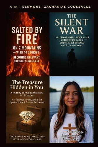 4 in 1 Sermons by Zacharias Godseagle with Audio links: Salted by Fire on 7 Mountains with 14 Stories- Becoming Relevant for God's Increase; The Treasure Hidden in You - Ephesians 1; The Silent War; It Is Finished: Becoming a Living Altar