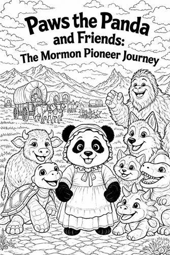 Paws the Panda and Friends: The Mormon Pioneer Journey Coloring Story Book