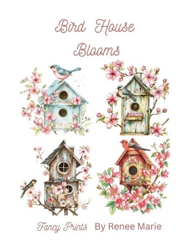 Bird House Blooms Cross Stitch Pattern 4 Different Patterns Easy Full Sized Birds Floral Needlepoint