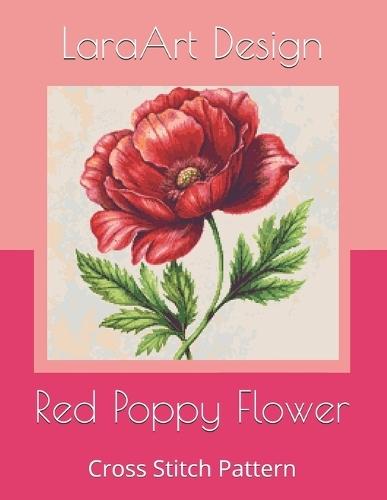 Red Poppy Flower: Cross Stitch Pattern