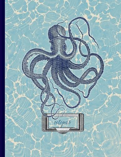 Octopus: 8.5x11 blank lined journal: 100 pages